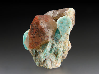 Quartz Var. Smoky and Microcline Var. Amazonite