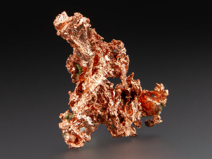 Copper mineral specimen on a dark background
