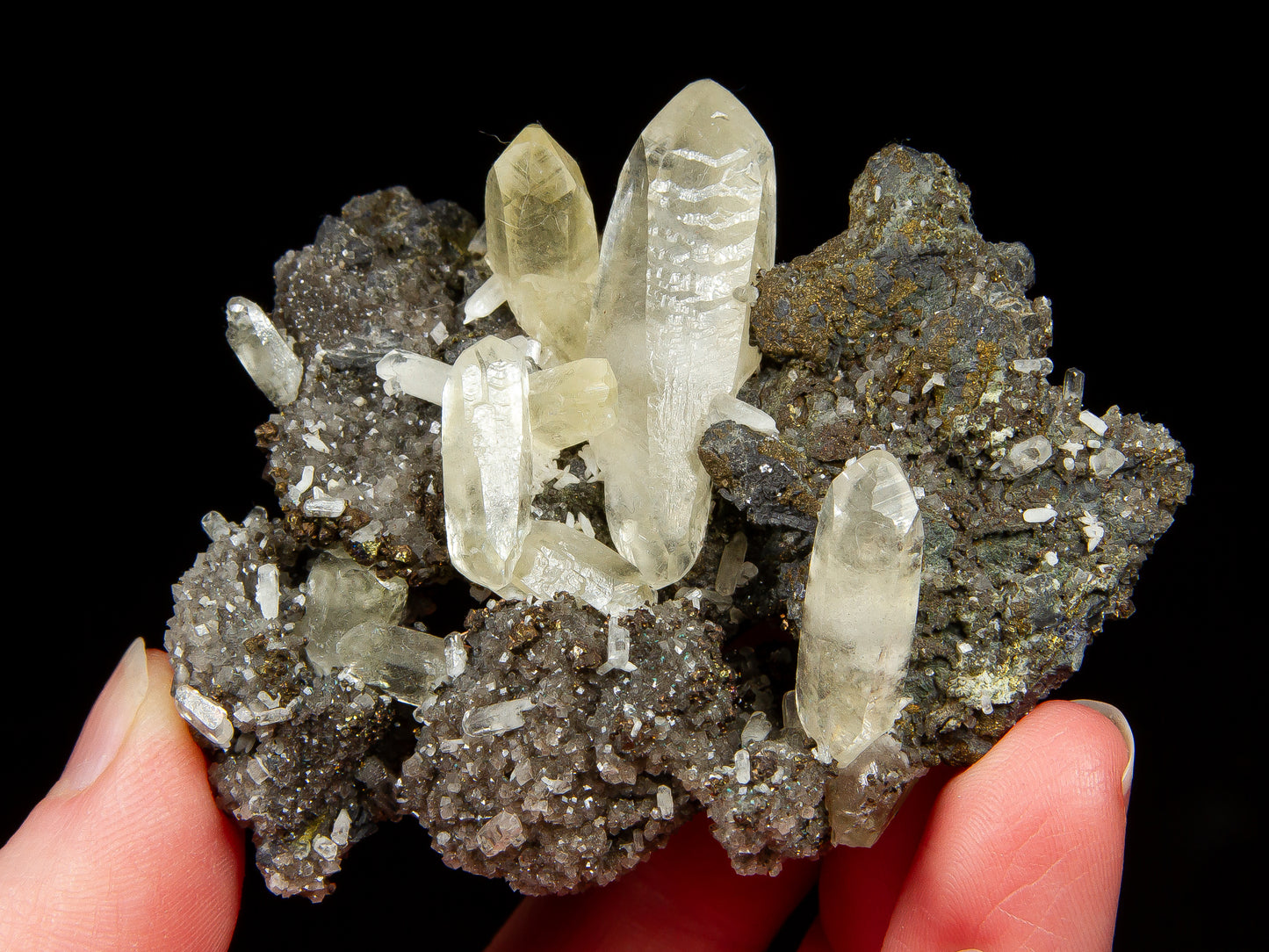 Calcite, Dolomite and Chalcopyrite