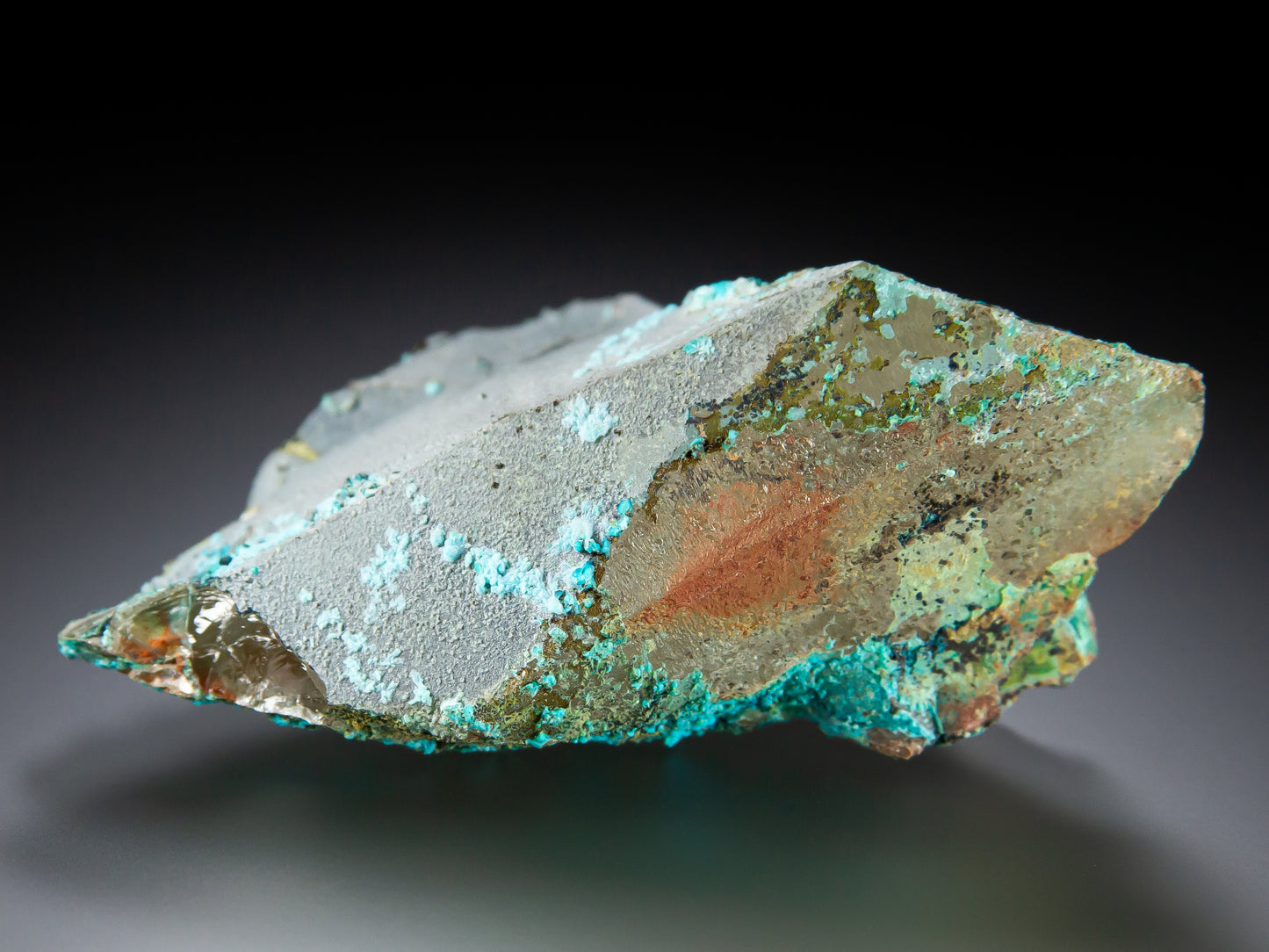 Quartz and Chrysocolla