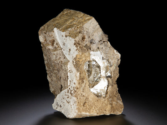 Quartz Var. Herkimer Diamond and Calcite