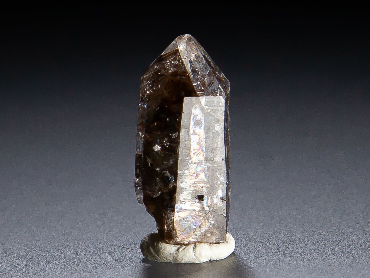 Quartz Var. Herkimer Diamond and Hydrocarbon