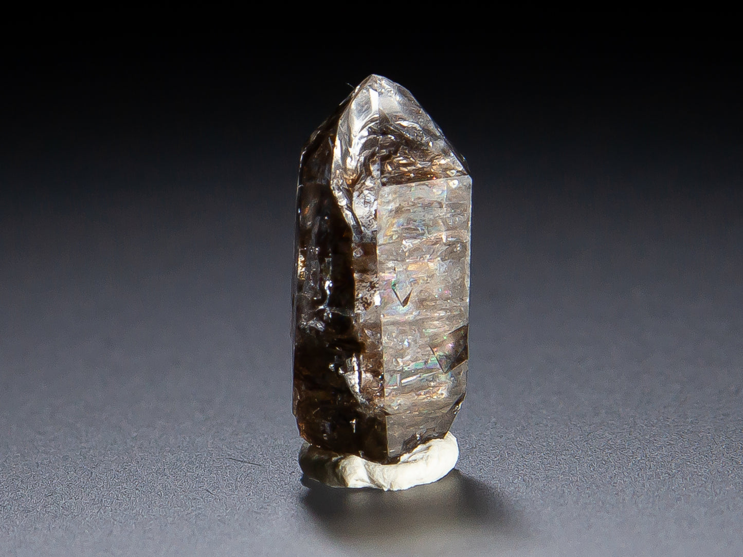 Quartz Var. Herkimer Diamond and Hydrocarbon