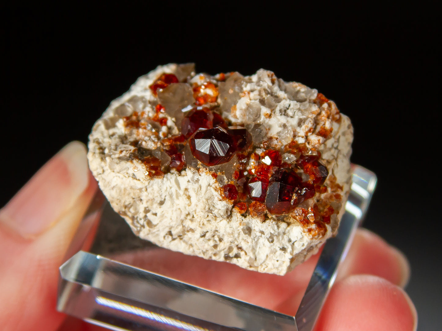 Spessartine and Smoky Quartz