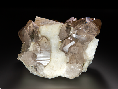 Smoky Quartz on Microcline