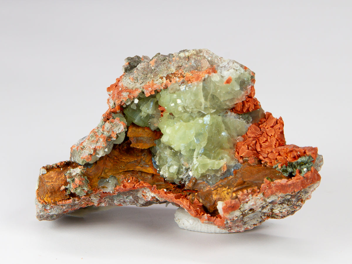 Prehnite, Native Copper, and Microcline