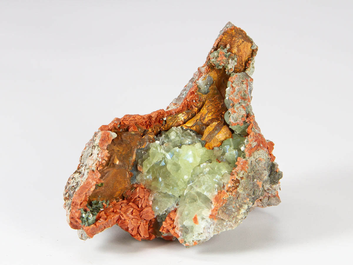 Prehnite, Native Copper, and Microcline