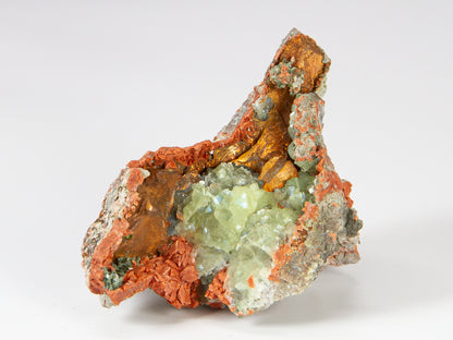 Prehnite, Native Copper, and Microcline