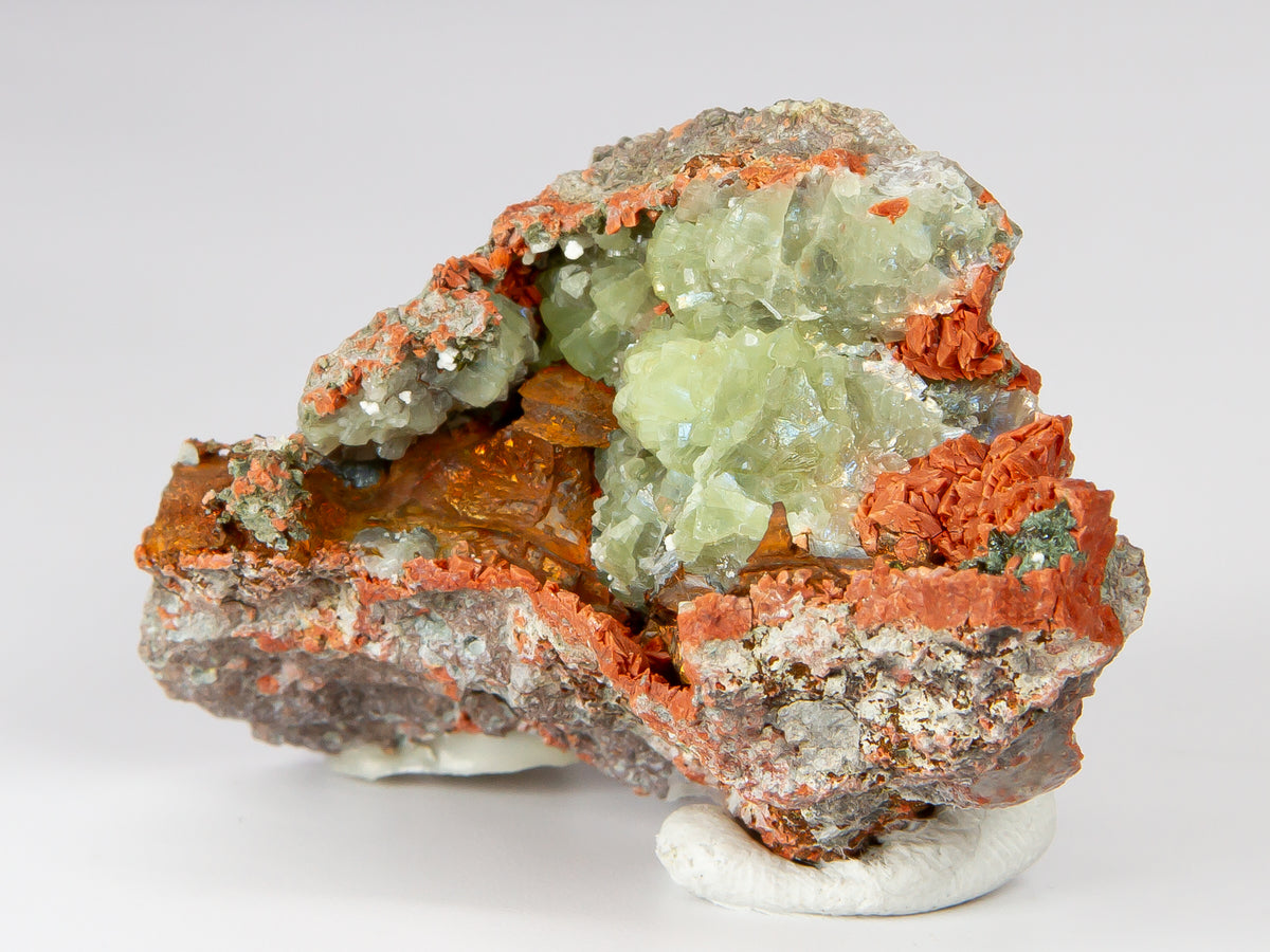 Prehnite, Native Copper, and Microcline