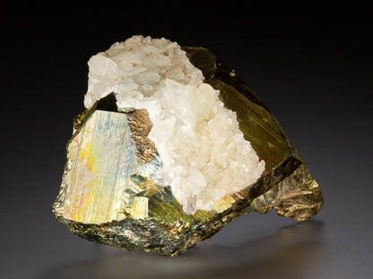 Calcite on Pyrite