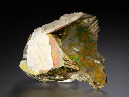 Calcite on Pyrite