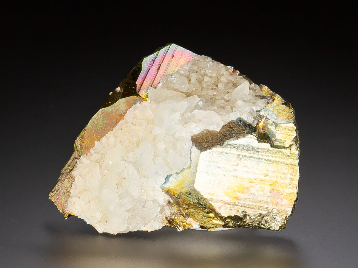 Calcite on Pyrite