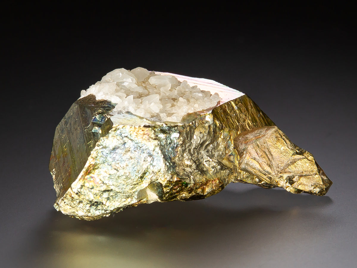 Calcite on Pyrite