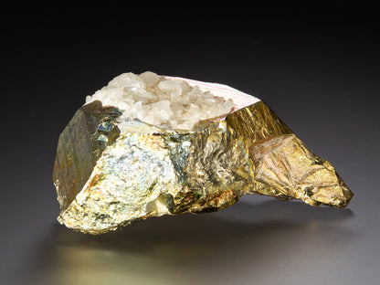 Calcite on Pyrite