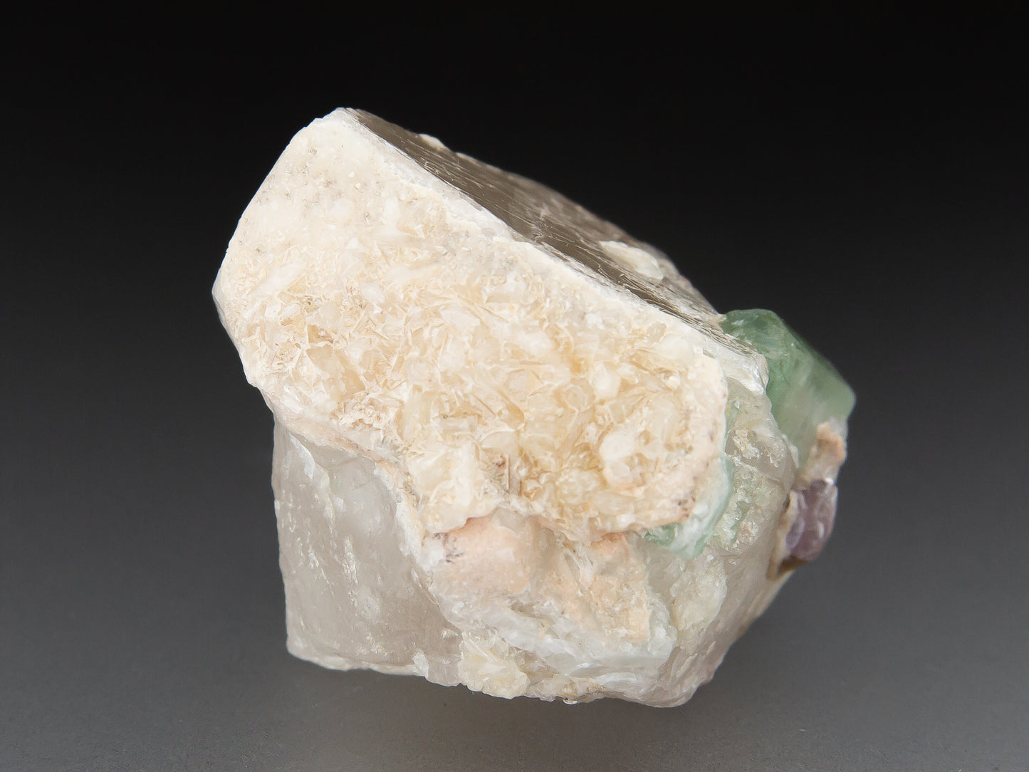 Tourmaline on Quartz with Lepidolite