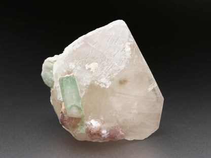 Tourmaline on Quartz with Lepidolite